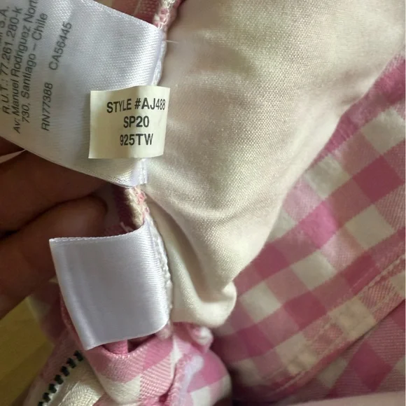 J.Crew Pink Gingham Vintage Straight Jeans Size 32 - Picture 8 of 12